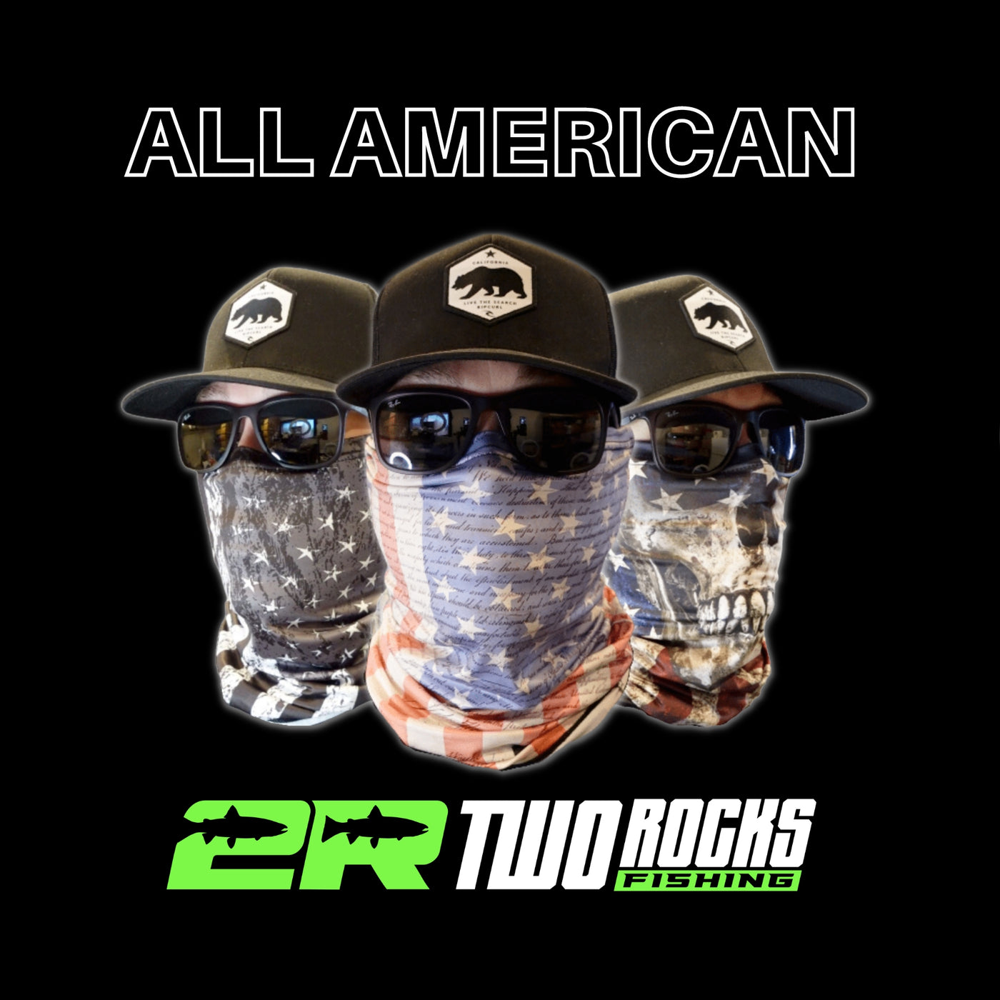 Two Rocks Fishing Neck Gaiter All American Pack